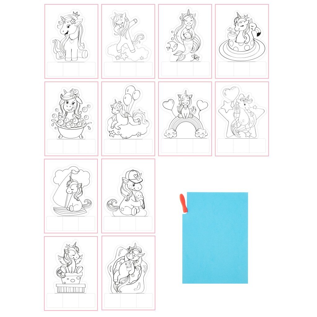 Grafix pin pad animals, 12 pcs.