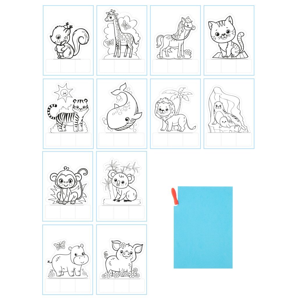 Bongers jouets artisanat de base pushout cartes perforées animaux