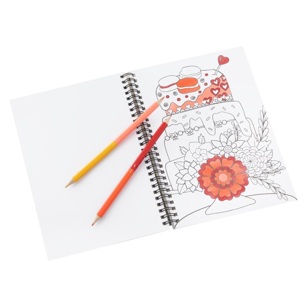 Color by Number Coloring Book with Colored Pencils.