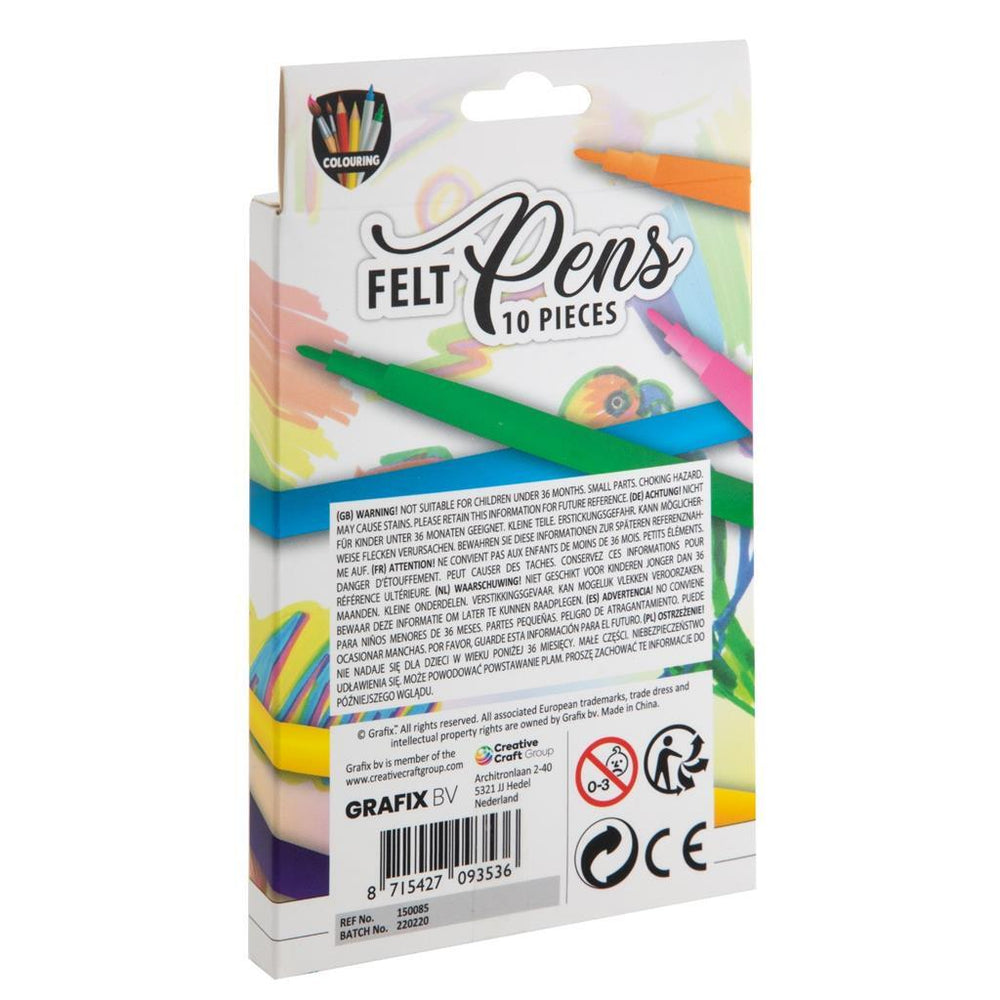 Grafix felt-tip pens, 10 pieces