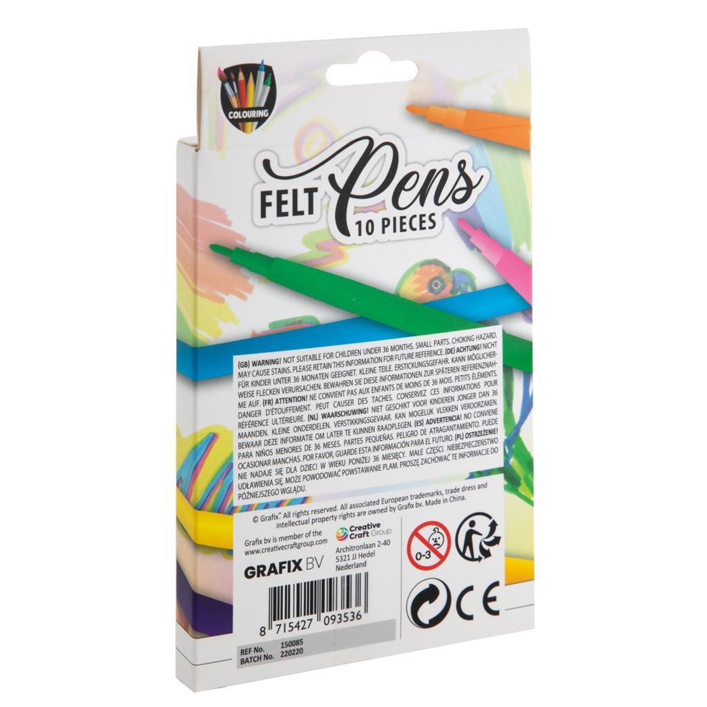 Grafix felt-tip pens, 10 pieces