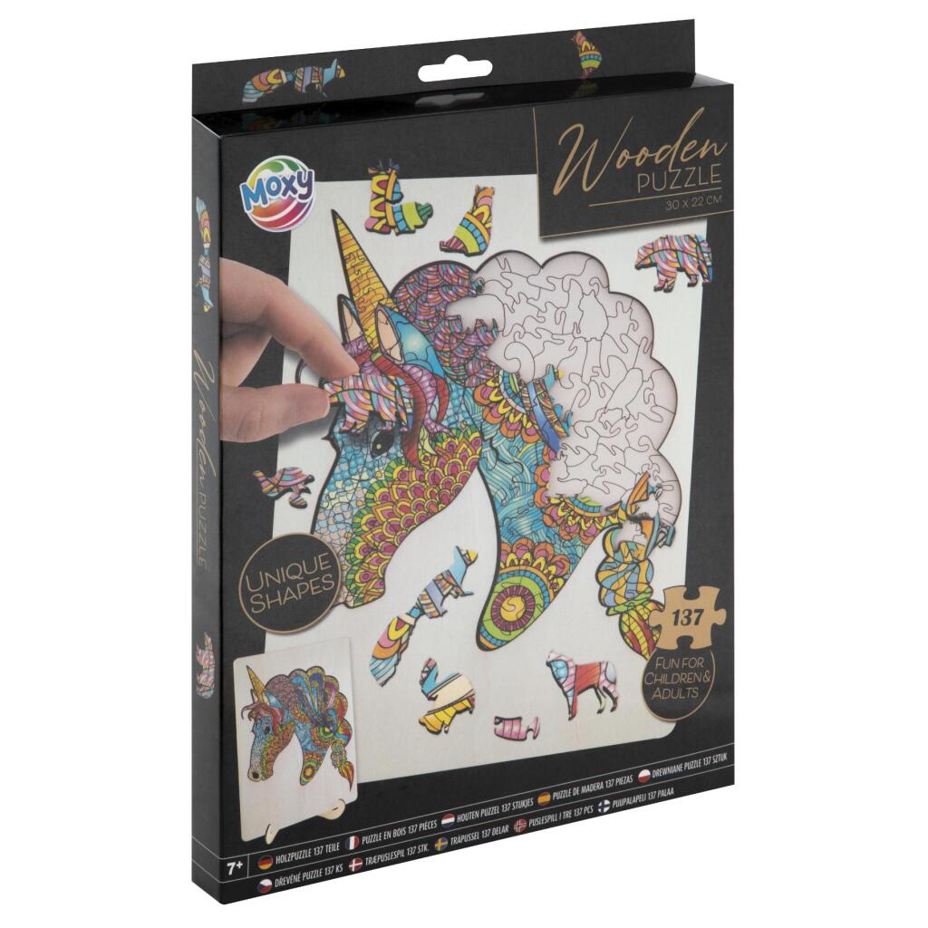 Creative craft group moxy wooden puzzle unicorn 137 pieces