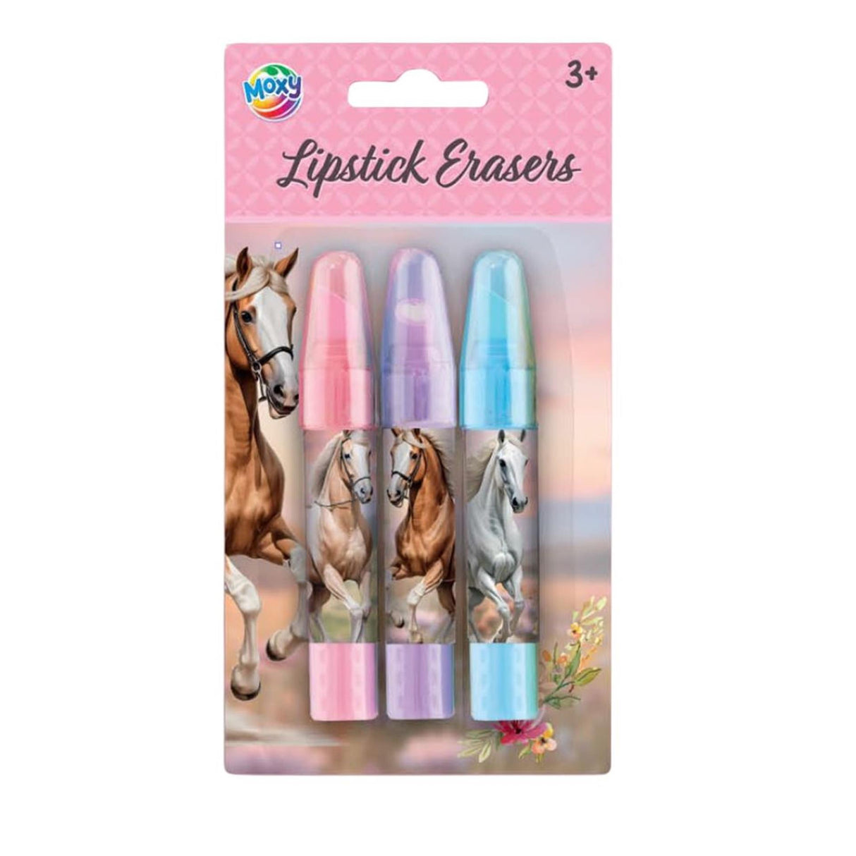 Creative craft group horses lipstick erasers - 3 pcs.