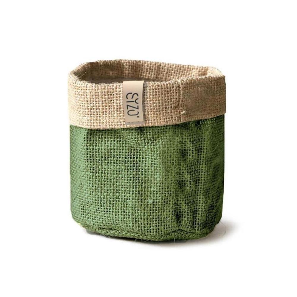 Sac à plante imperméable SIZO SIZO de jute de 13 cm vert olive