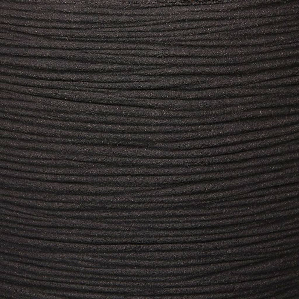 Capi Flowerpot Nature Rib Elegant Deluxe 40x60 cm Black KBLR1131