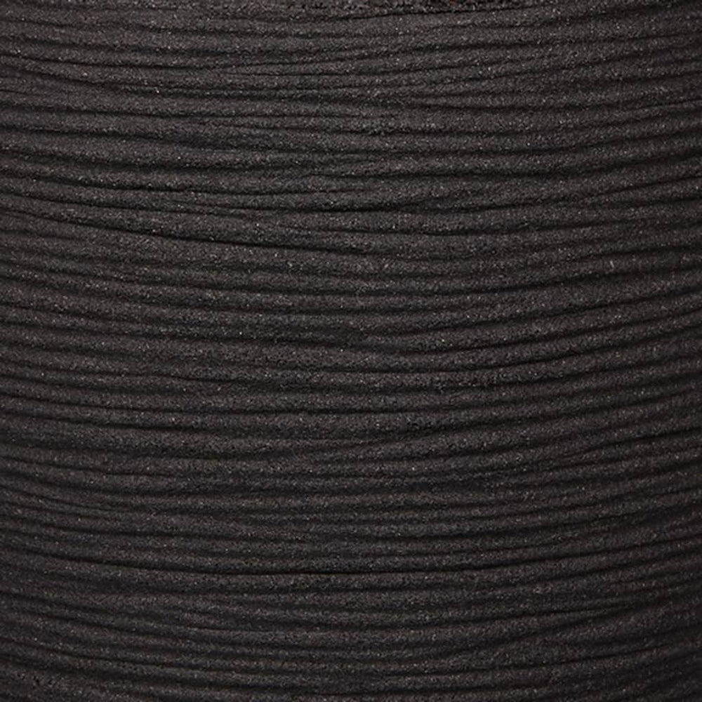 Capi Flowerpot Nature Rib 43x41 cm Black Kblr933
