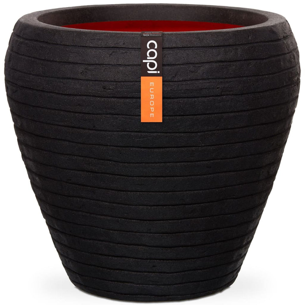 CAPI CAPI FLORPOT NATURA LINHA TAPS 42X38 CM BLACK KBLRO362