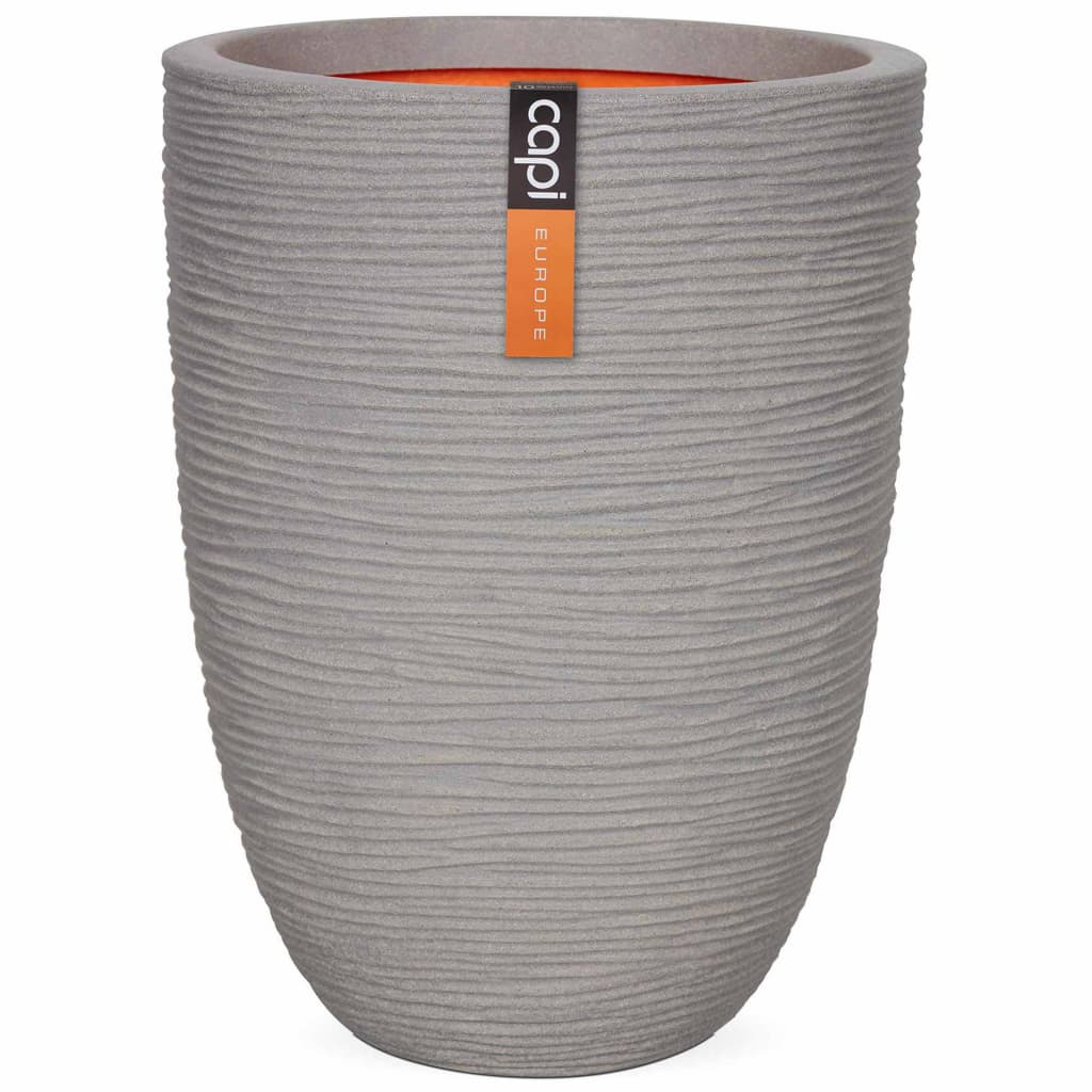 Capi Capi Flowerpot Nature Rib elegant low 36x47 cm gray
