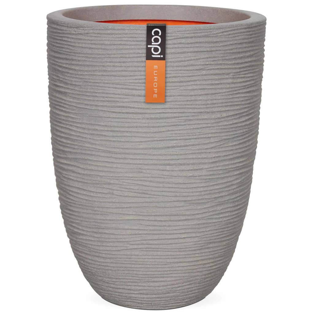 Capi Capi Flowerpot Nature Rib elegant low 36x47 cm gray
