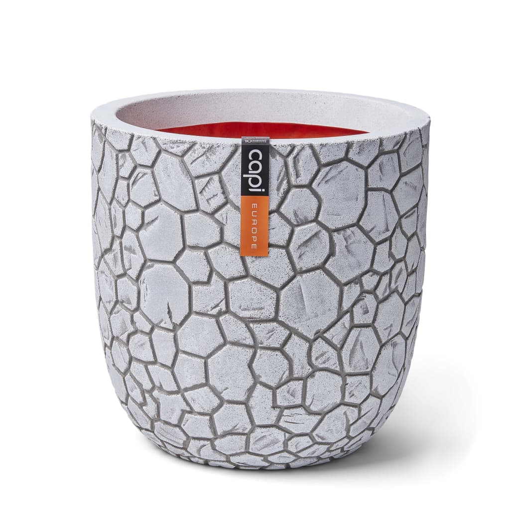 Capi Flowerpot Clay Spherical 35x34 cm de color marfil