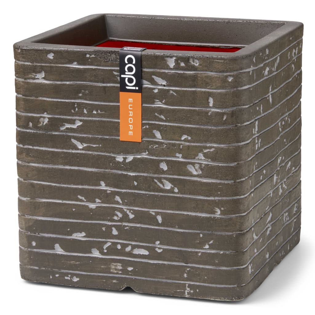 Capi Capi Flowerpot Nature Row Square 40x40x40 cm olivengrøn