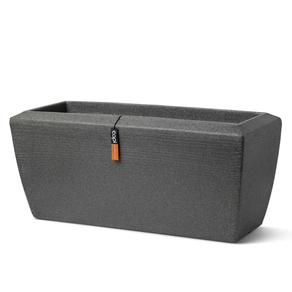 Capi Planter Arc Granite Rectangular 60x35x40 cm Antracite -Colored
