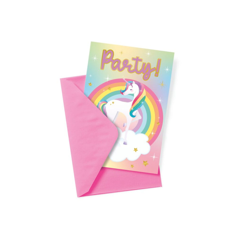 Other brands unicorn invitation cards 6 pieces