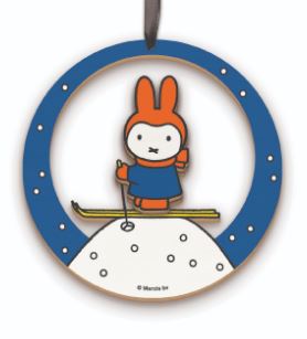 Miffy Pingente de Natal madeira inverno ø7,5cm
