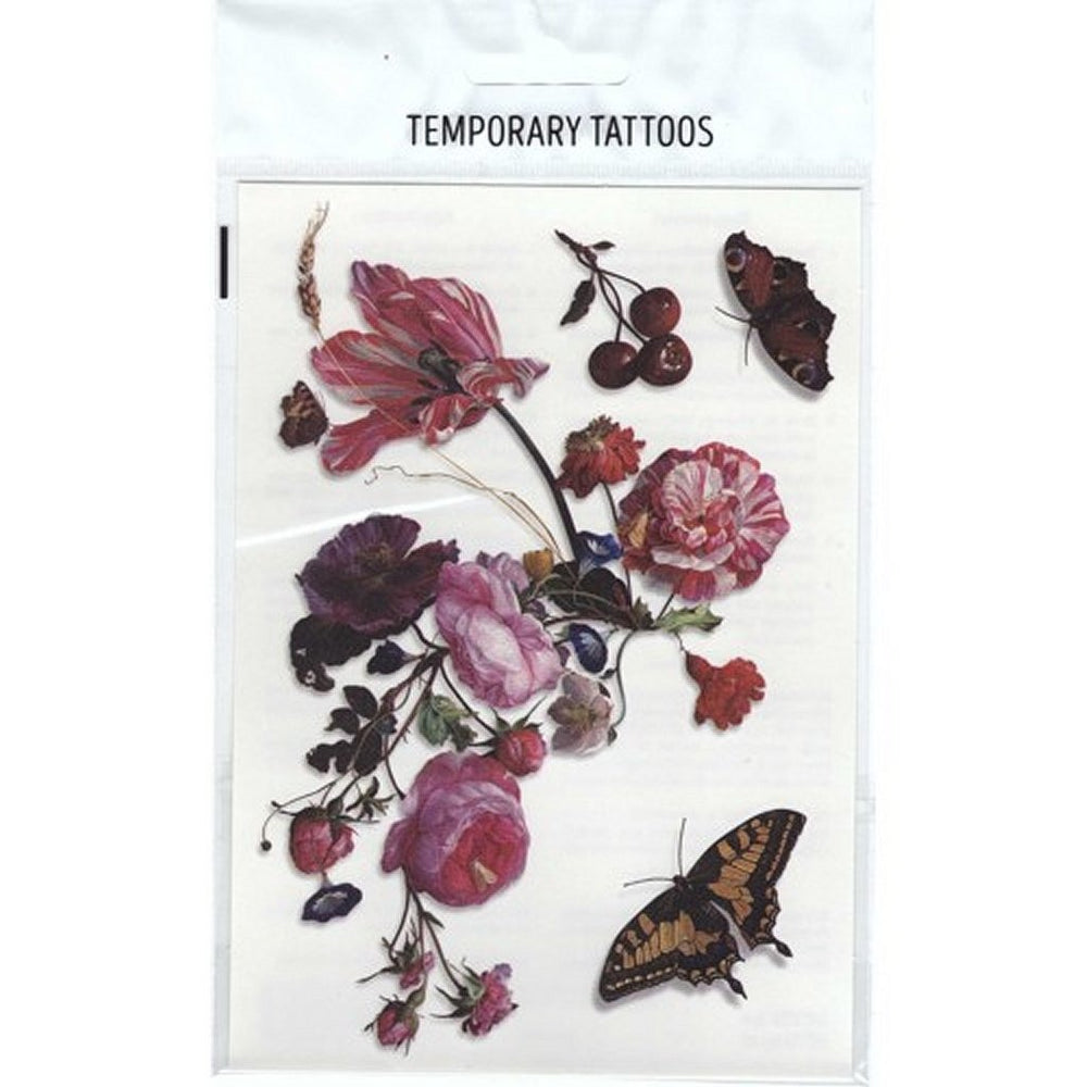 Basic temporary tattoos flowers 10 pieces