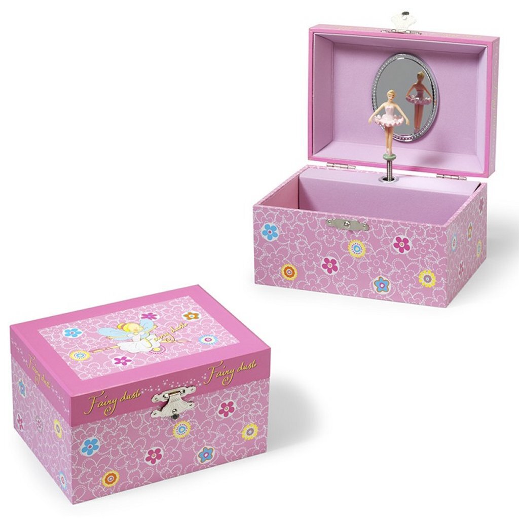 Simply for kids wooden jewelry box with music and ballerina