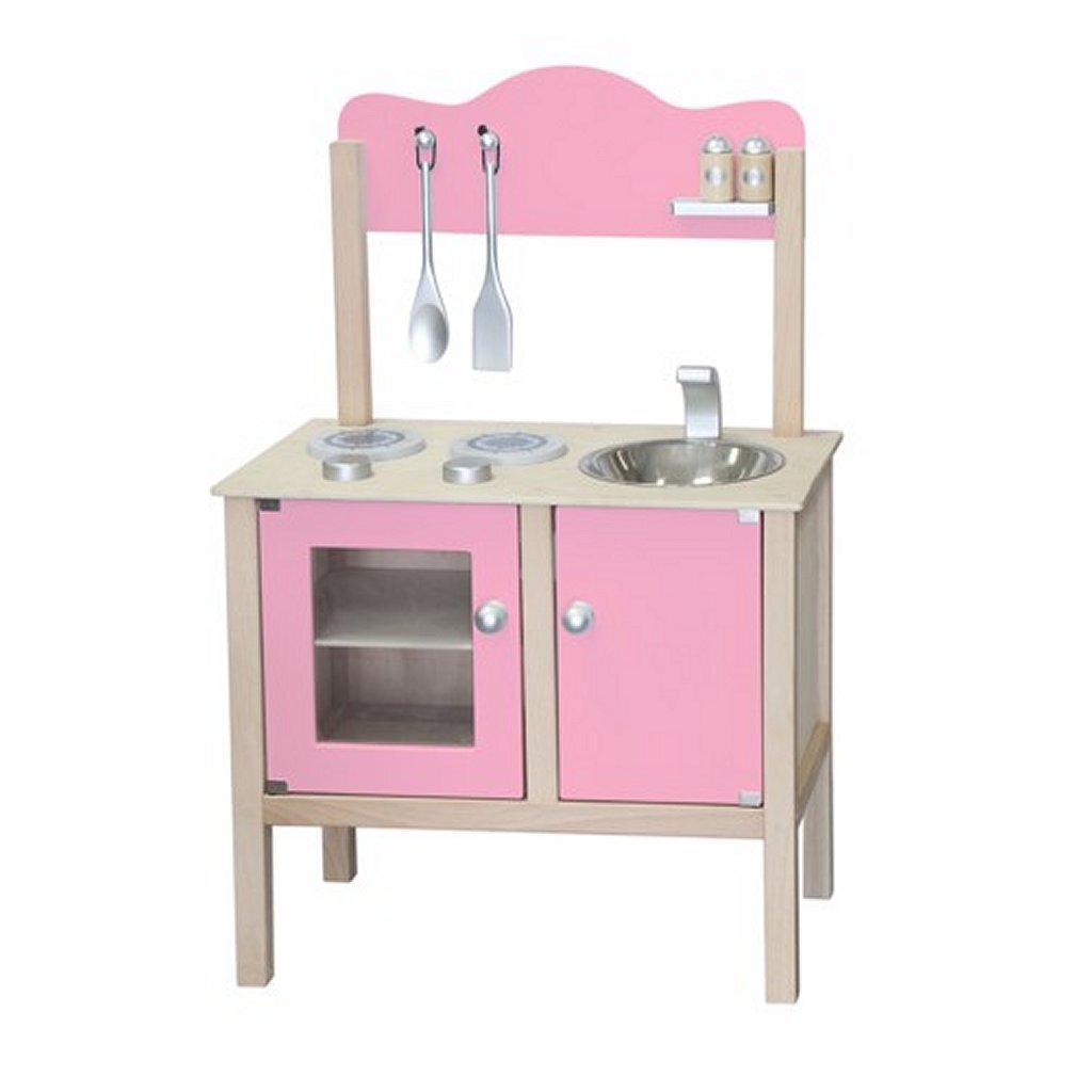 Simply for kids wooden children's kitchen pink