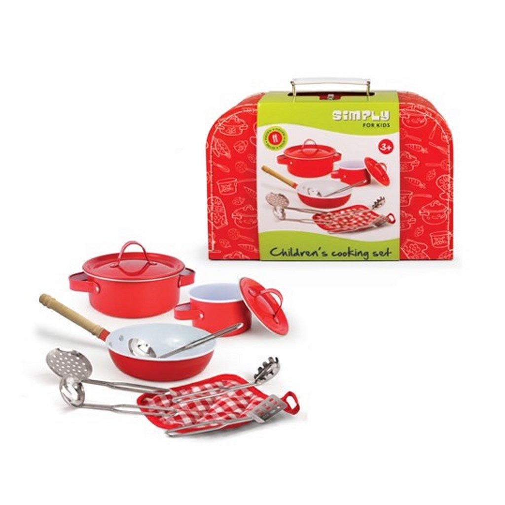 Simplement pour les enfants de cuisson en métal en cas de 11 pièces rouges