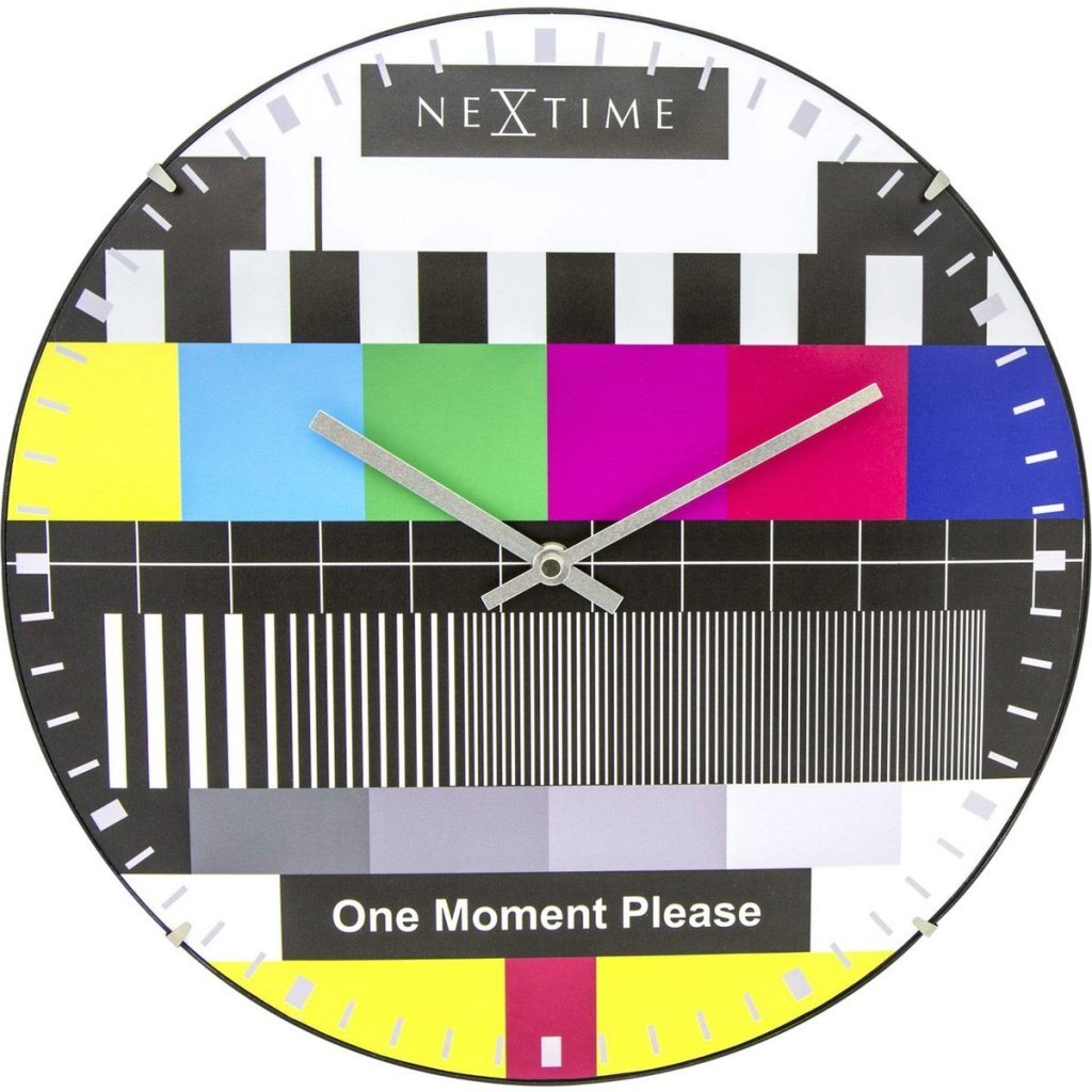 Nexttime ne-3162 glass wall clock testpage dome 35 cm