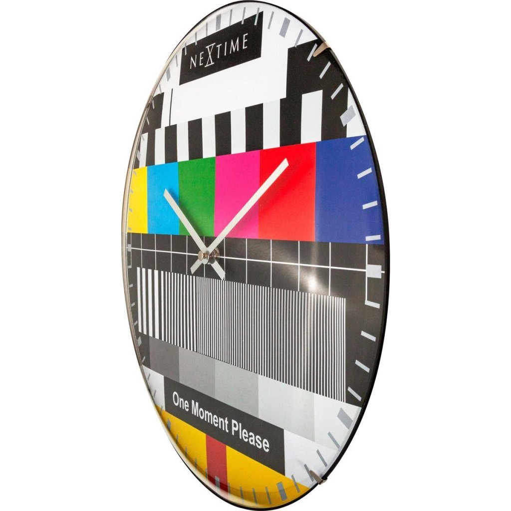 Nexttime ne-3162 glass wall clock testpage dome 35 cm