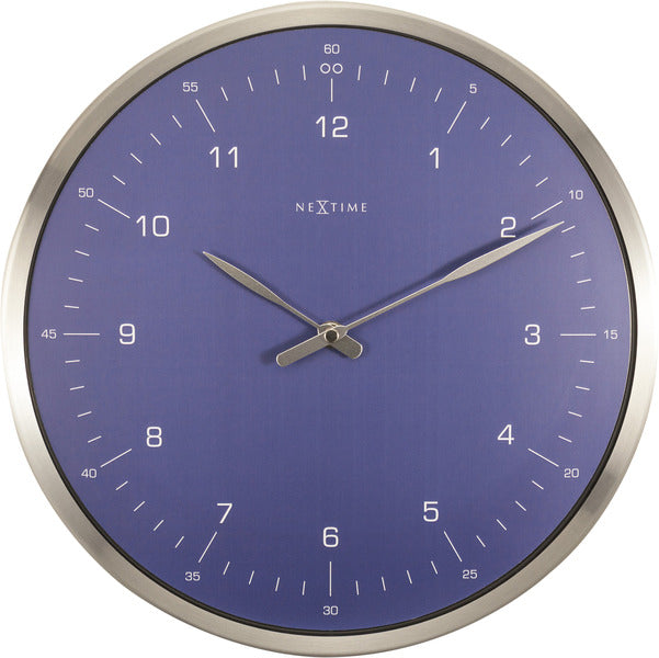 Nextime ne-3243bl veggklokke 60 minutter ø33 metall blå