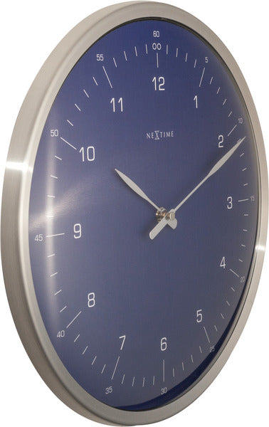 Nextime ne-3243bl veggklokke 60 minutter ø33 metall blå