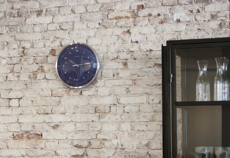 Nextime ne-3243bl veggklokke 60 minutter ø33 metall blå