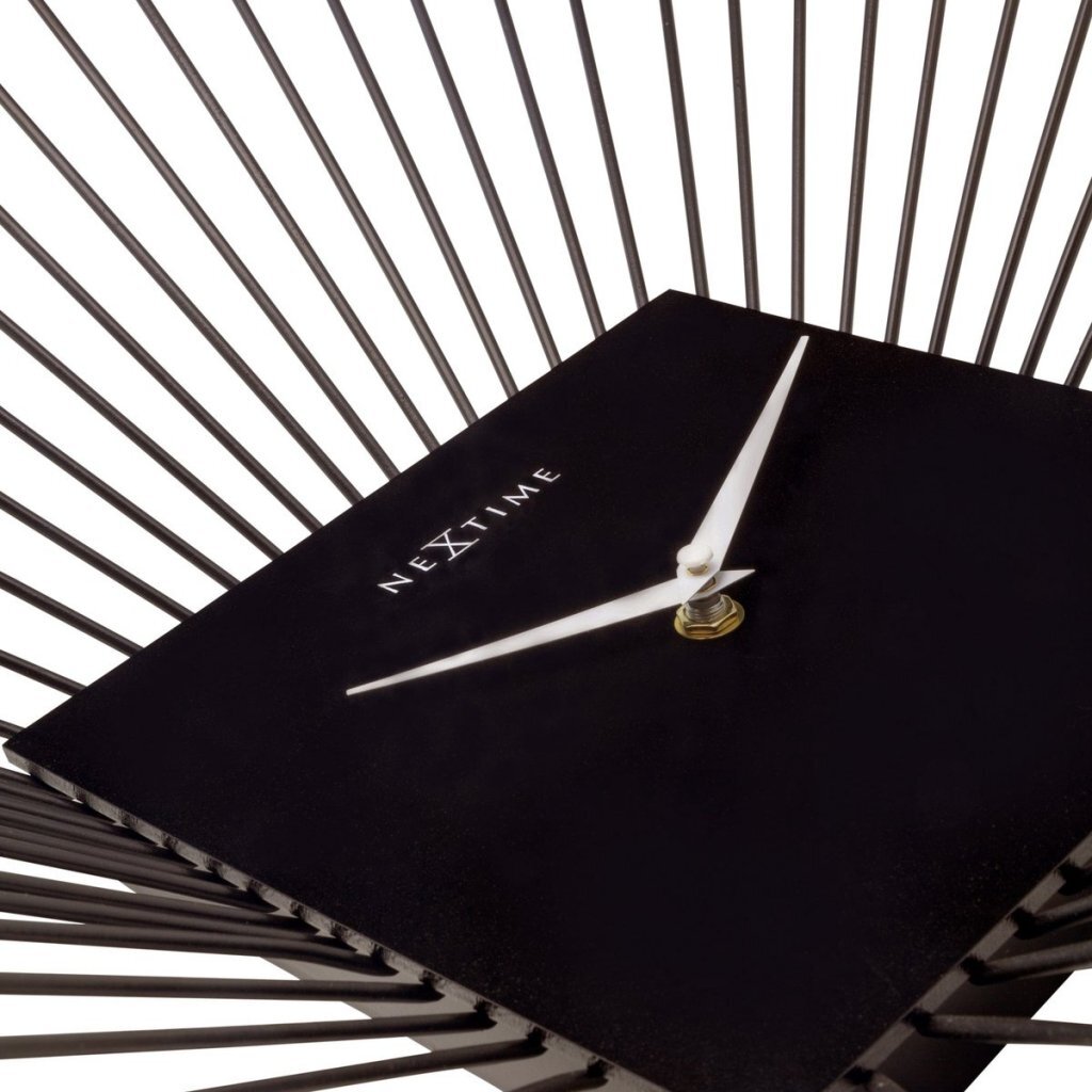 STIPTIME Wall Clock Square 45x45x15 CM Black Metal