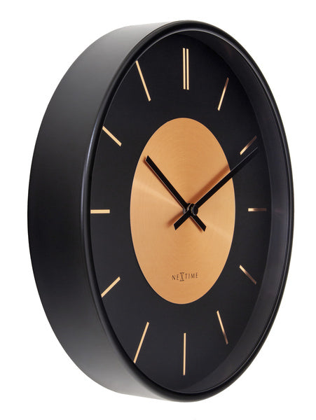 NeXtime NeXtime NE-3535CO Wall Clock Retro II 25cm Black Copper Metal
