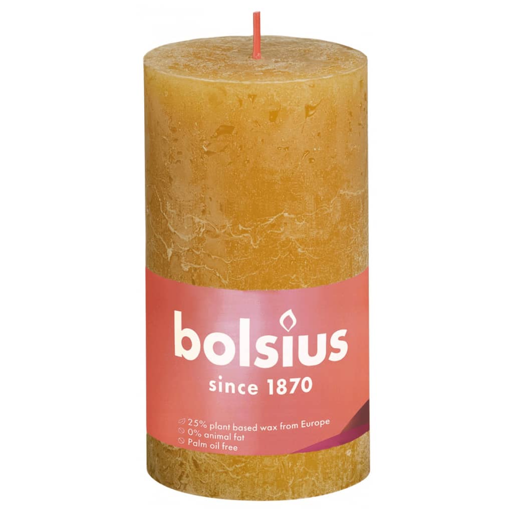 Bolsius Bolsius Stollen Shine 4 St Rustic 130x68 mm Miele Giallo