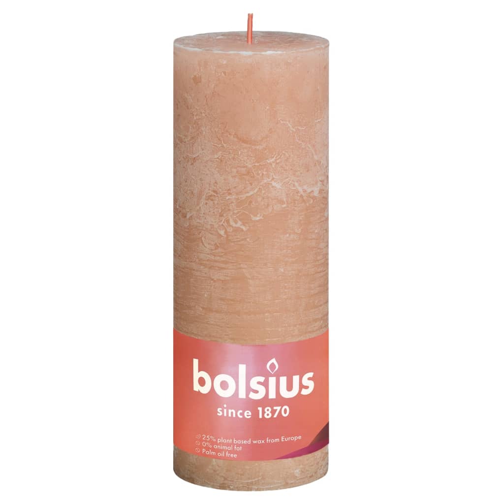 De Bolsius Bolosius Bollen blénkt 4 St Rustiek 190x68 mm Mëssbrauch