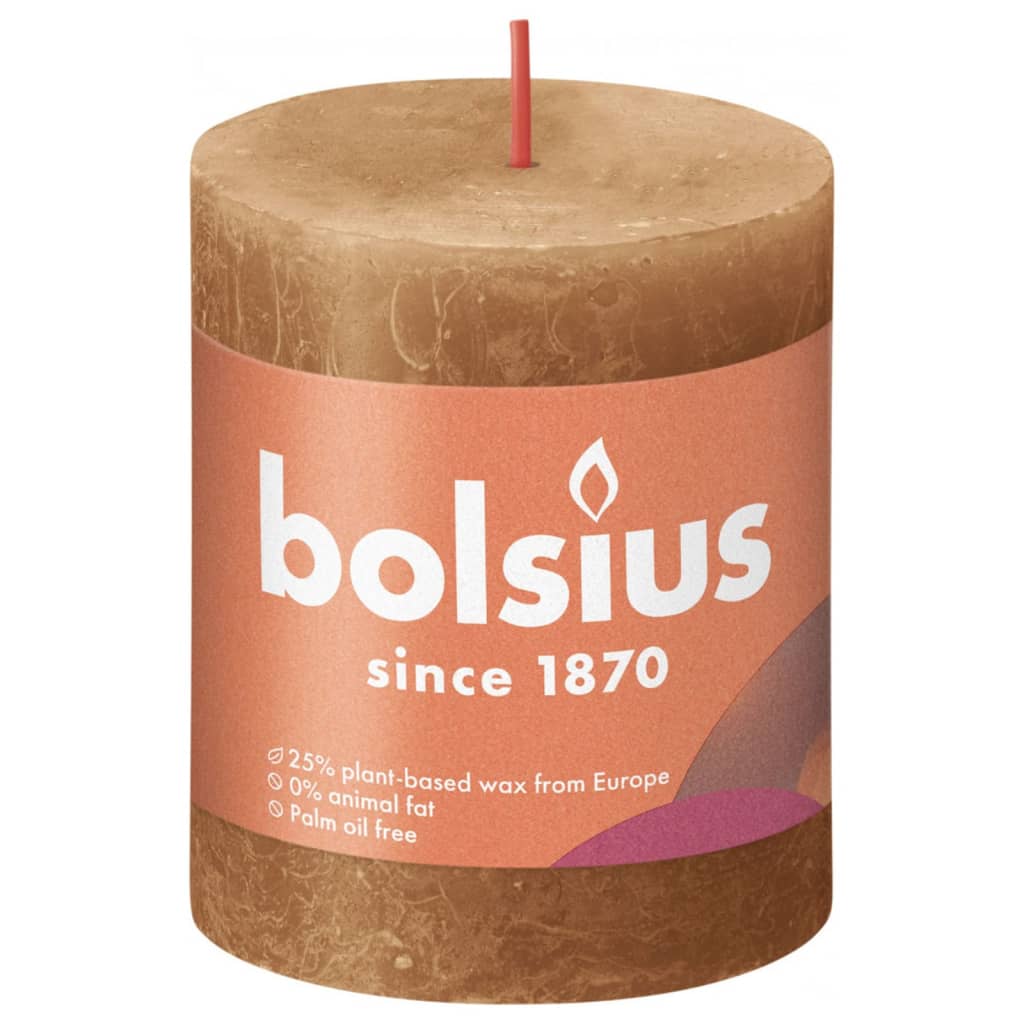 Bolsius Bolsius Stollen Shine 4 ST Rustic 80x68 mm przyprawowy brąz