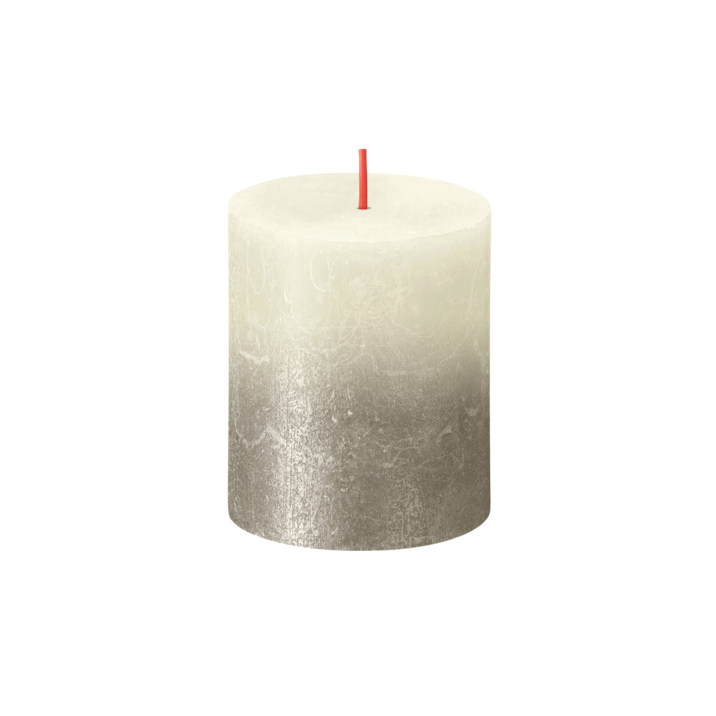 Bolsius pillar candle sunset fading pearl champagne 80x68 mm | 4 pieces