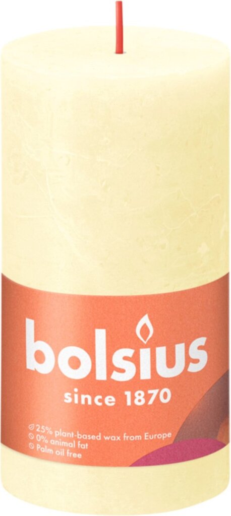 Bolsius Stub Kerze rustikaler Buttergelb 13 cm Oslash; 7 cm