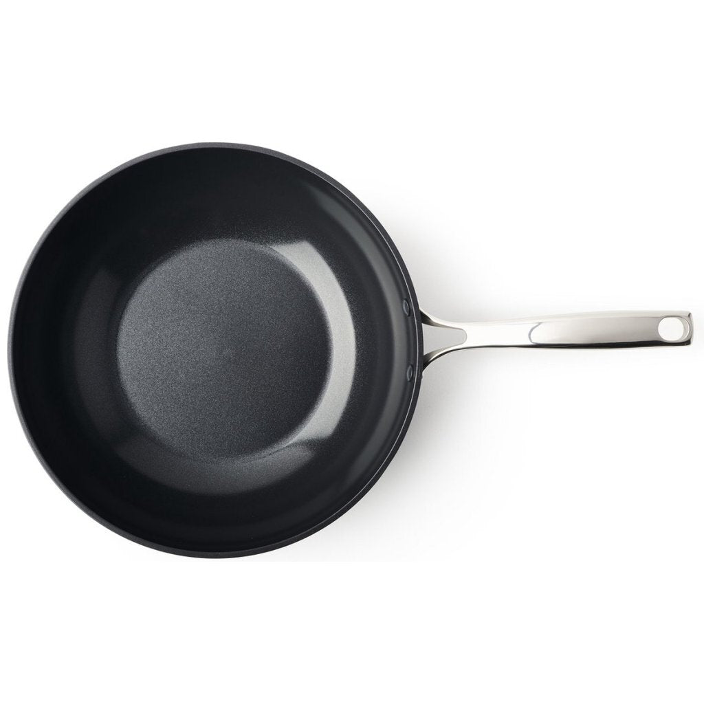 Bk superior ceramic wok pan 30 cm black