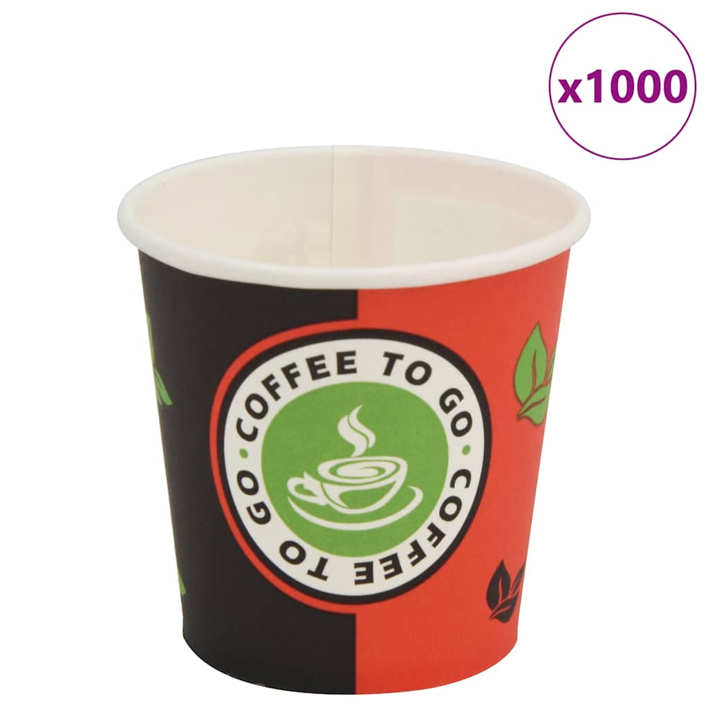 VIDAXL -Einweg -Kaffee -Tassen Papier 120 ml (4 Unzen) 1000 Stcs