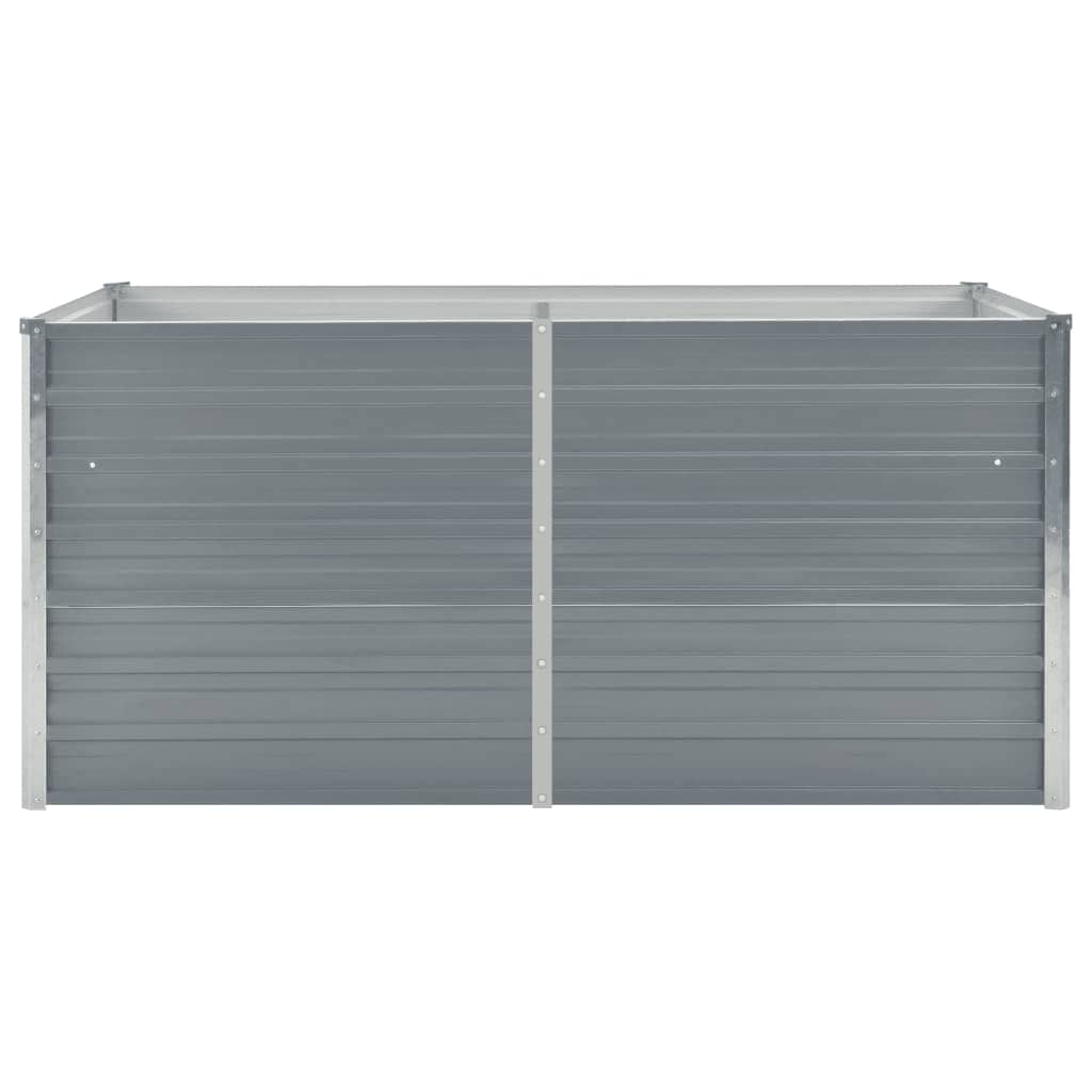 Plantador Vidaxl elevado 160x80x77 cm de acero galvanizado gris