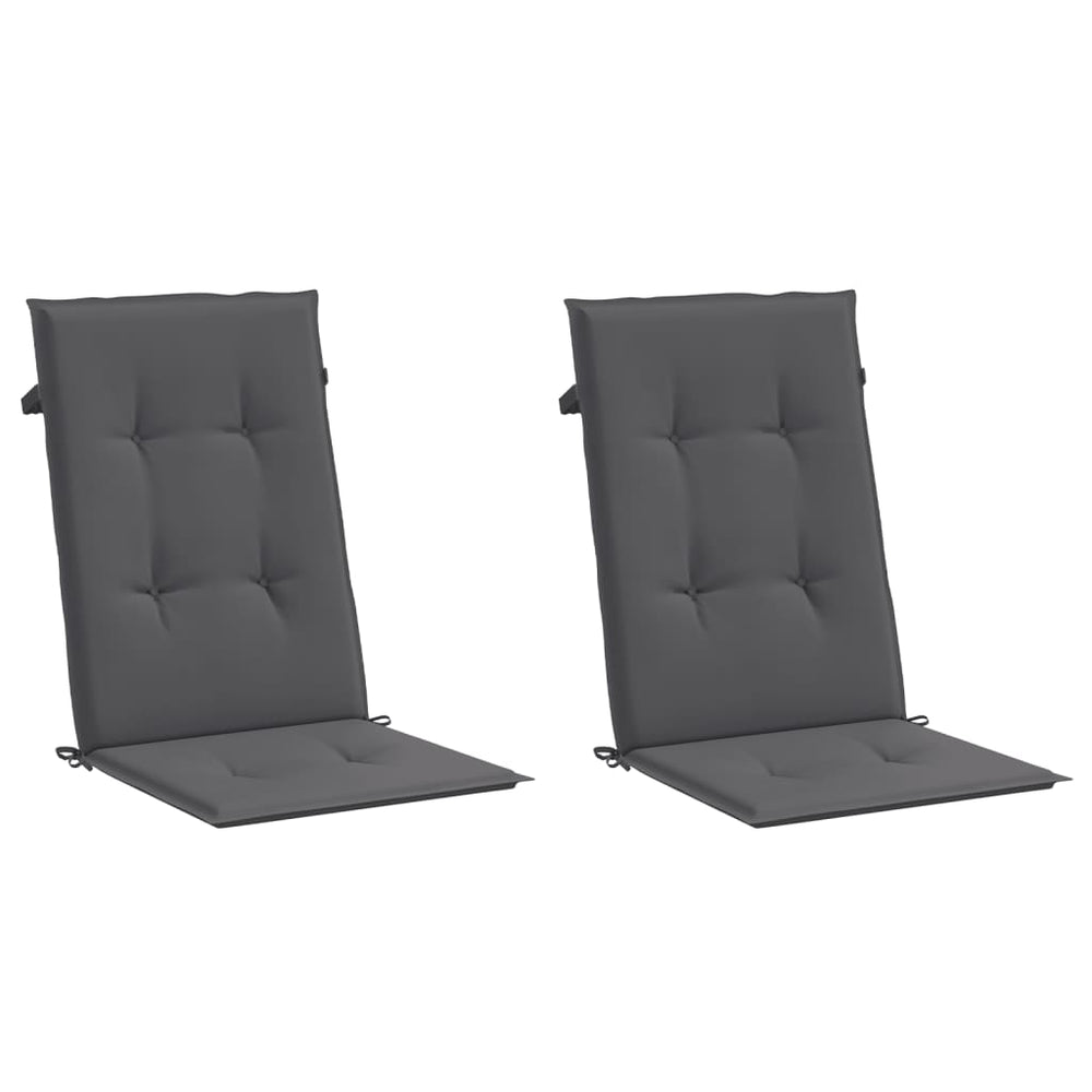 Vidaxl garden chair cushions backrest 2 pcs 120x50x3 cm fabric anthracite