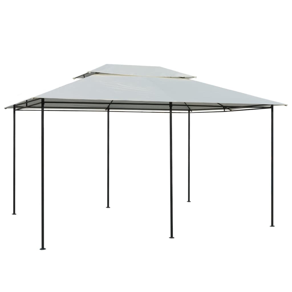 Vidaxl Gartenpavillon mit Vorhängen 4x3 m Weiß