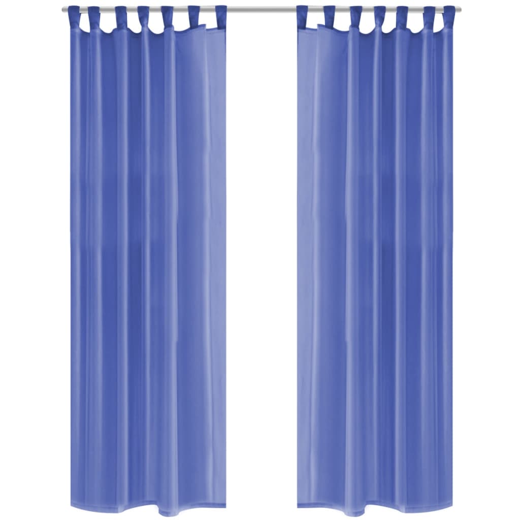 VIDAXL -Vorhänge Voile 140x225 cm King Blue 2 PCs