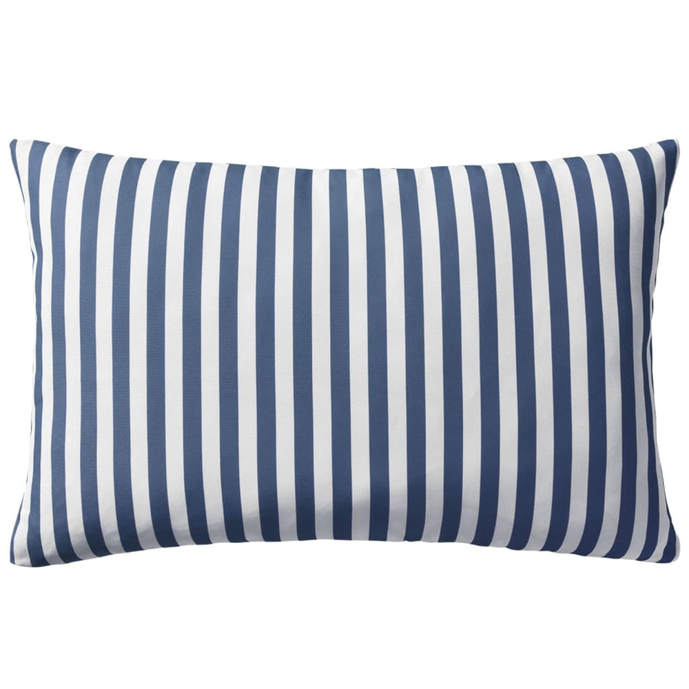 Vidaxl outdoor cushions 60x40 cm striped navy blue 2 pcs