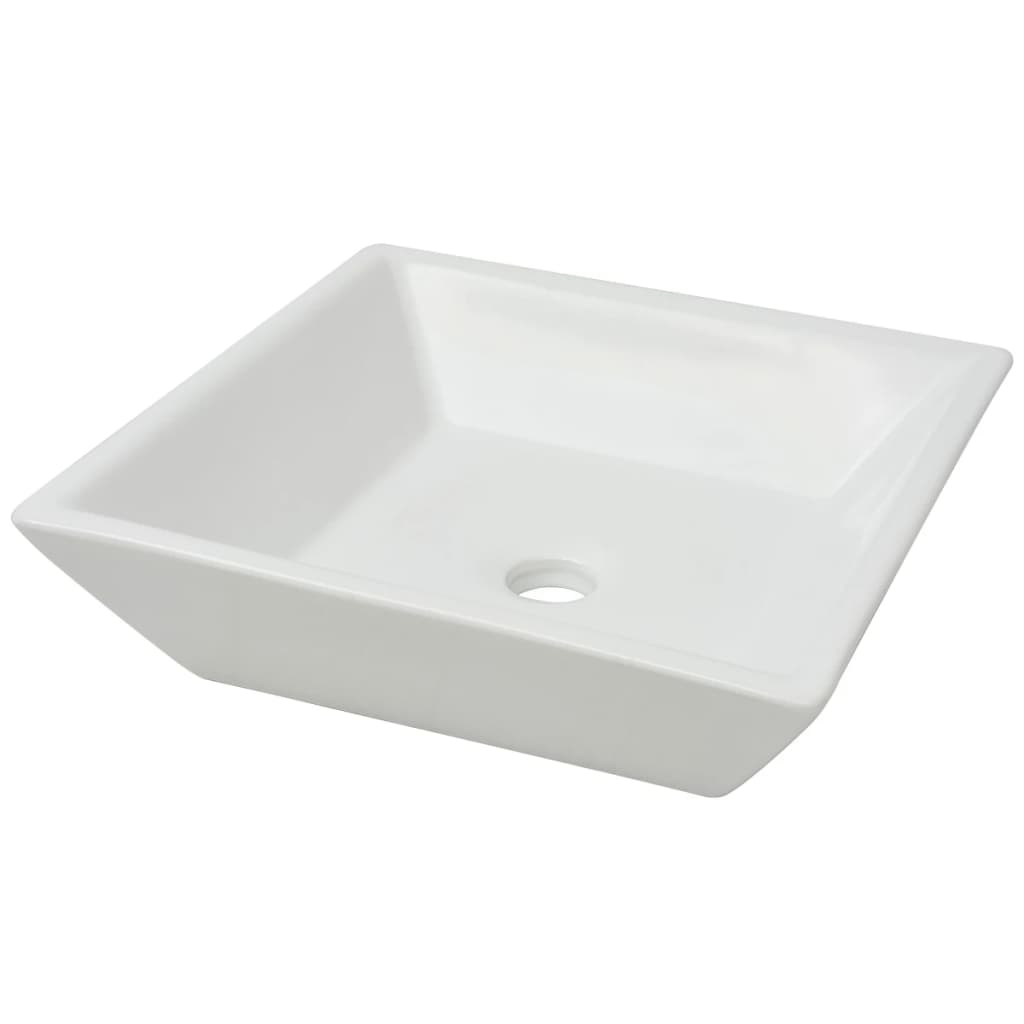 BIDAXL WASHBASIN SQUARE VIT 41.5X41.5X12 CM CERAMICS