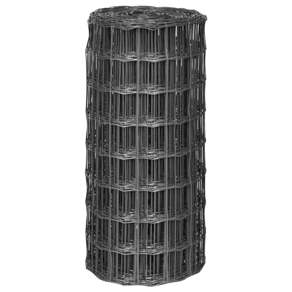 Vidaxl Euro Zaun 10x0,8 m Stahlgrau