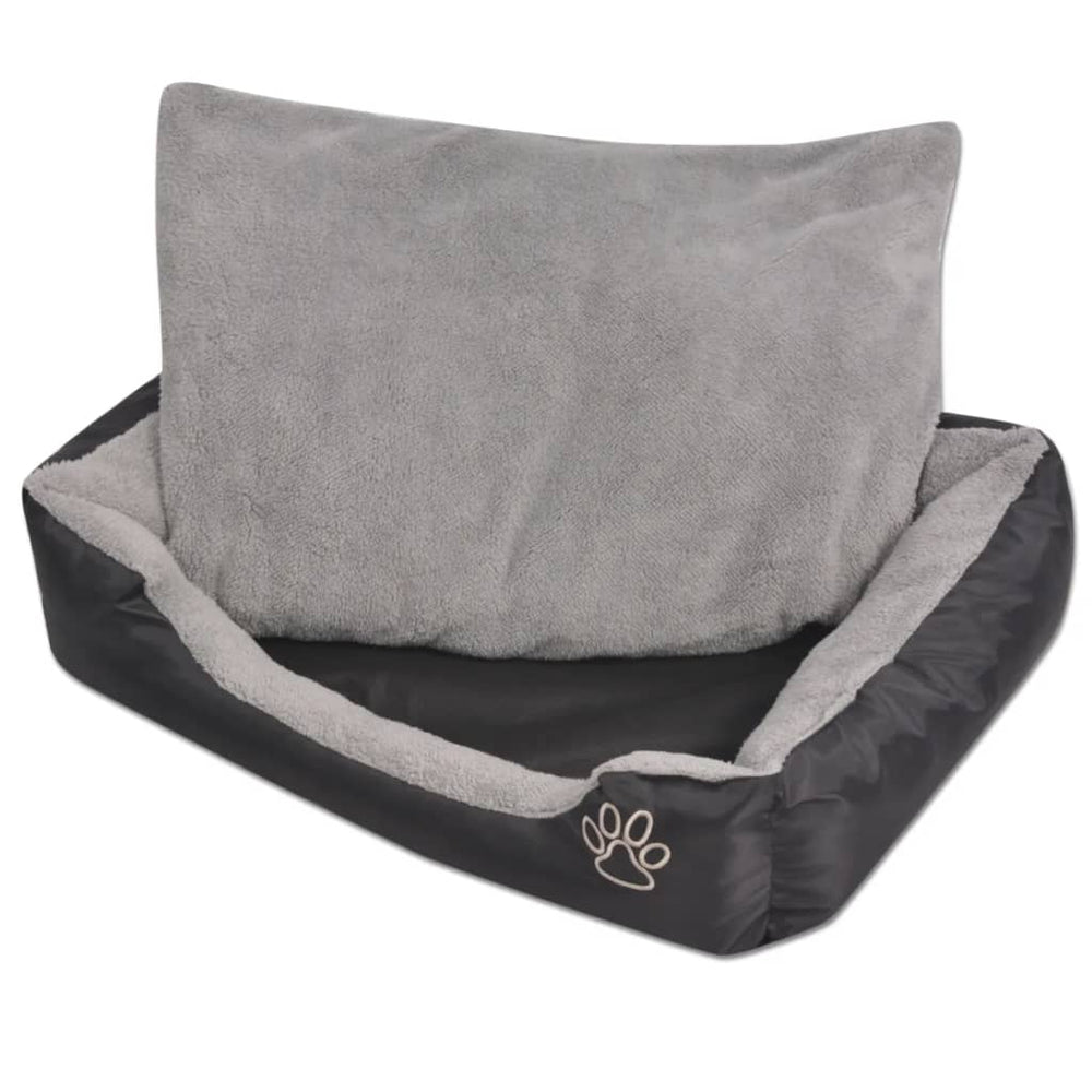 Vidaxl Dog Letto con cuscino imbottito dimensione m nero