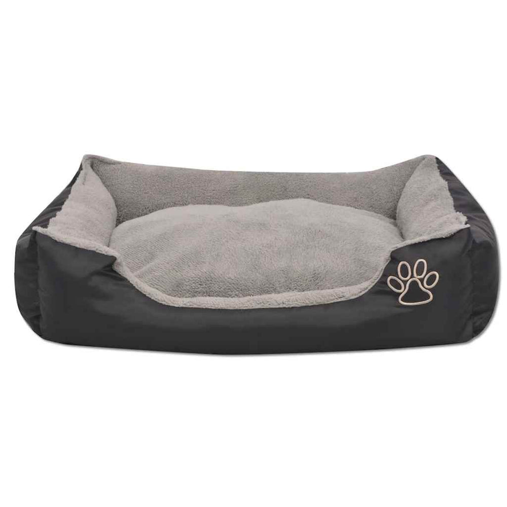 Vidaxl Hundebett mit gepolsterter Kissen Größe L schwarz