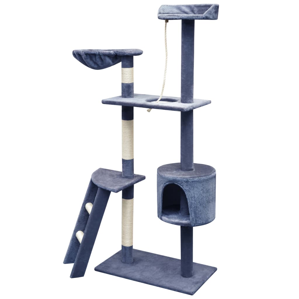Vidaxl cat scratching post with sisal scratching posts 150 cm dark blue