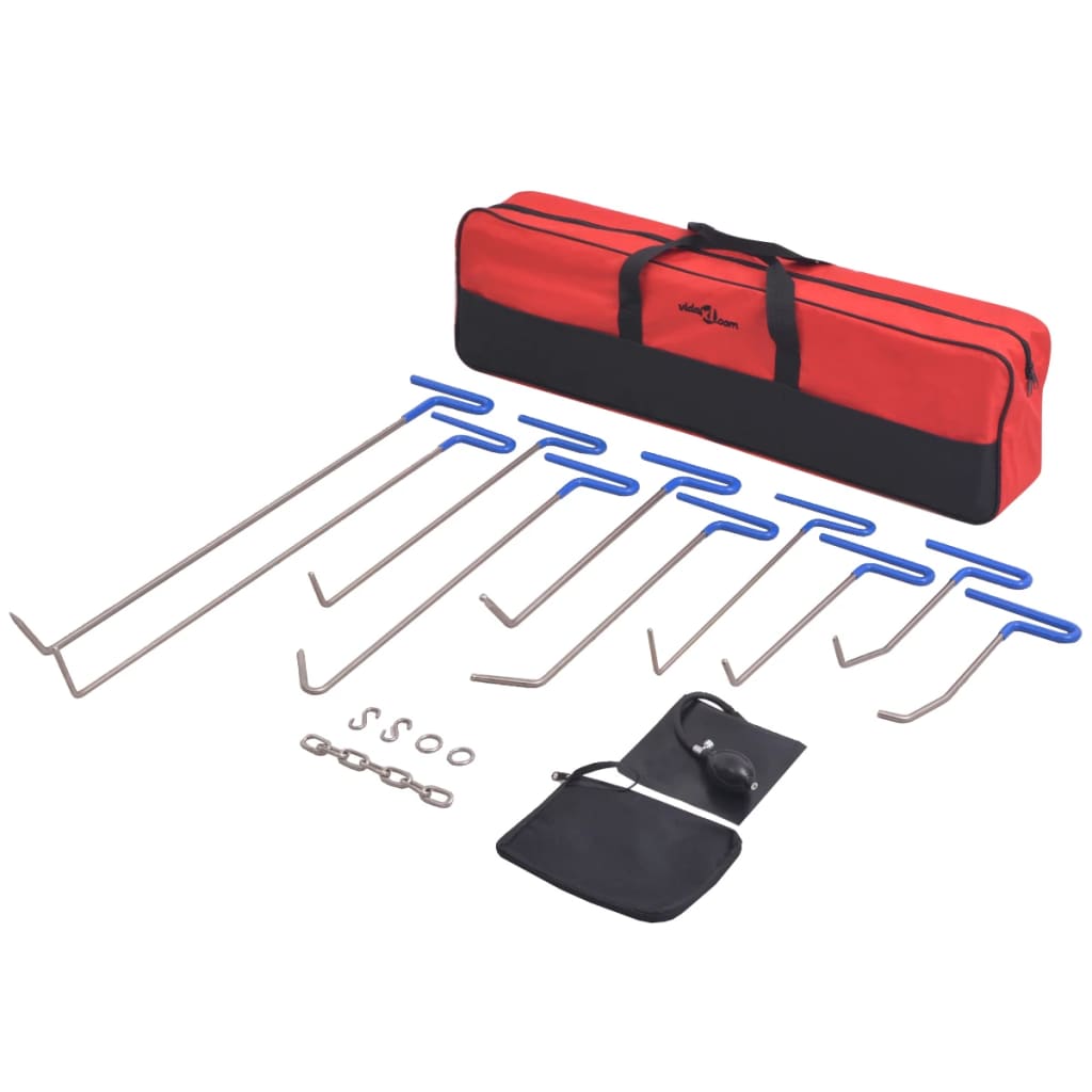 Vidaxl 16-Piece Paintless Dent Puller Kit Stainless Steel