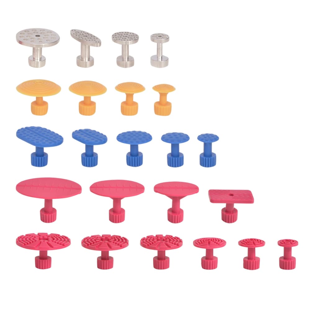 Vidaxl Dent Puller Kit with Dent Remover 24 Pieces Stainless Steel