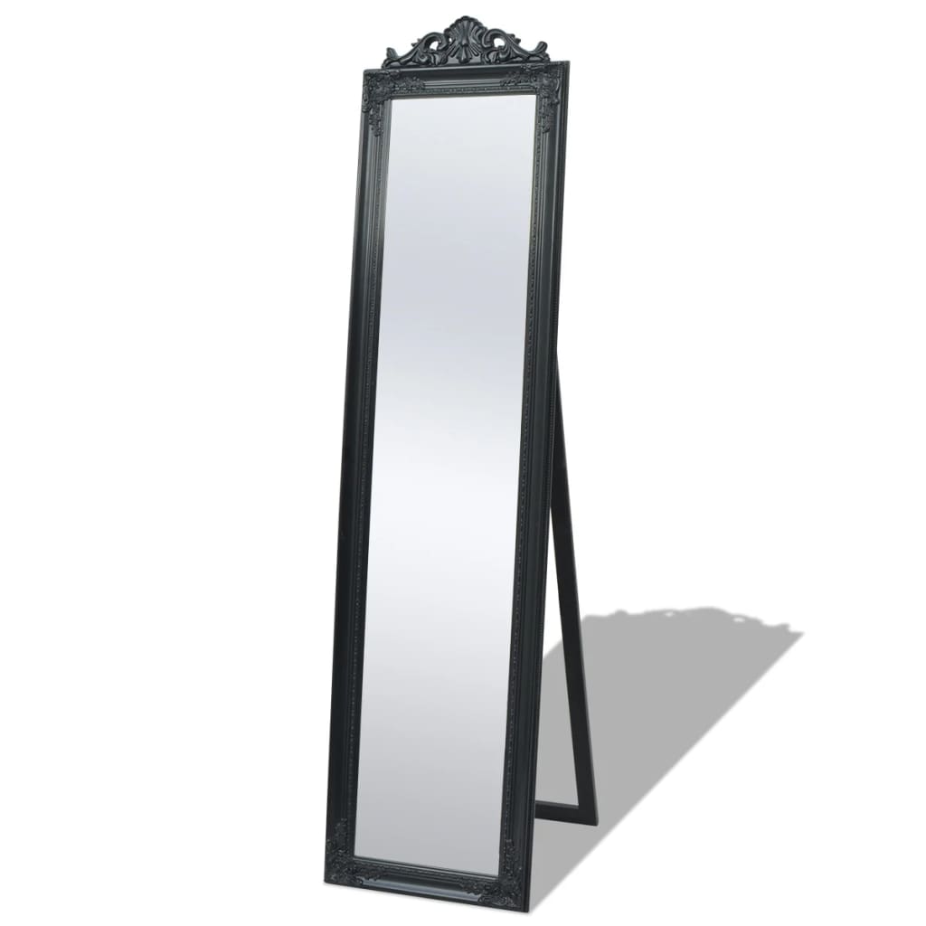 Vidaxl freestanding mirror baroque style 160x40cm black