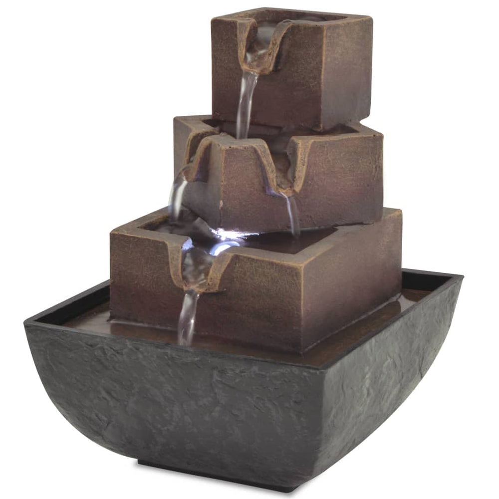 Fountain interna de vidaxl com polirresina de iluminação LED